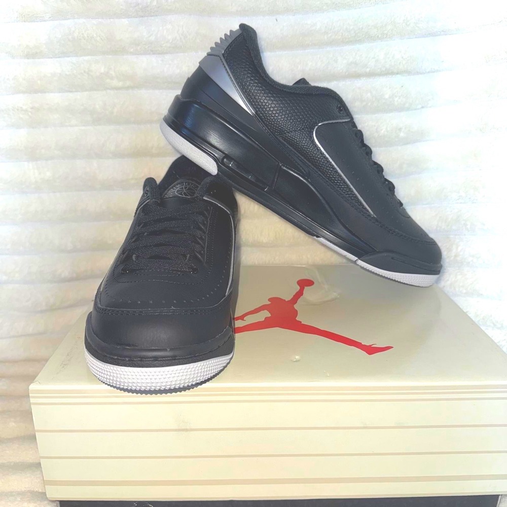 Nike Jordan 2/3 Black Metallic Silver Sneakers FD0383 Men's 8.5 BRAND NDEW